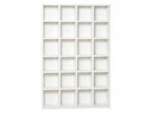 Bibliotheque coloris blanc 24 étagère(s) WISHDOR - 20 cm x 130.5 cm