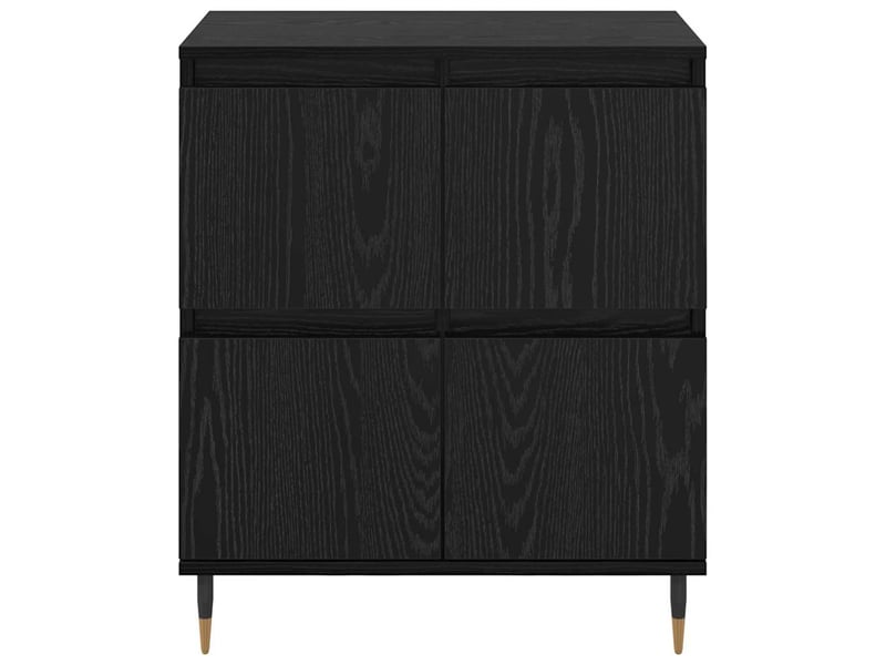  Lot de 3 armoires de rangement moderne 60 x 35 x 70 cm avec grand espace de stockage design en bois d'ingénierie chêne noir 02_0056048  - Conforama D