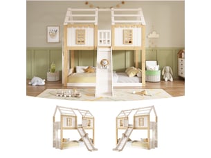 Lit superposé 90x200 cm <strong></strong>  <strong>CozyNest</strong> coloris blanc