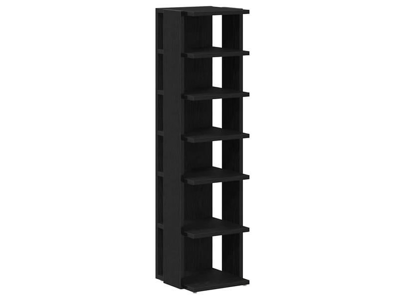  Meubles à chaussures 2 pcs chêne noir 25x27x102 cm bois d'ingénierie  - Conforama E