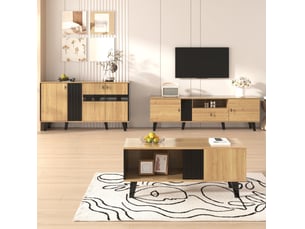Meuble tv coloris bicolore 170 cm <strong>COVREO </strong>  <strong></strong>