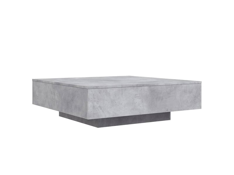  Table basse | table de salon gris béton 100x100x31 cm bois d'ingénierie  - Conforama A