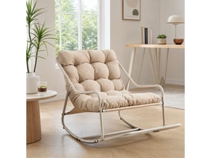 Fauteuil fixe <strong>MAISENTIEL</strong> <strong></strong> Tissu beige vendu A l'unité
