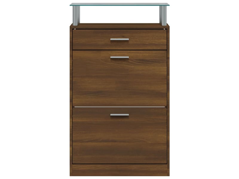  Meuble à chaussure | armoire à chaussures chêne marron 63x24x104cm bois d'ingénierie  - Conforama D
