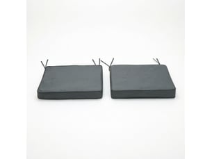 Lot de 2 coussins de chaise de jardin 45 x 45 cm gris foncé homvra