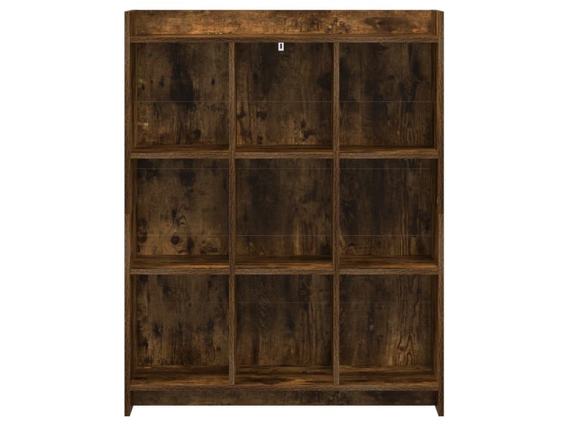  Bibliothèque, étagère de rangement chêne fumé 87,5 x 30 x 111 cm bois d'ingénierie  - Conforama D