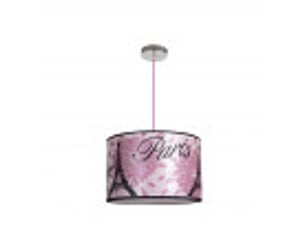 Suspension fabrilamp eiffel rose 1 x e27 30 x 30 cm