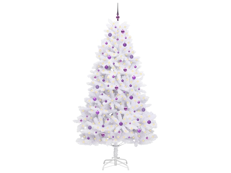 Sapin de noël, arbre de noël artificiel à branches articulées blanc 240 cm shl5375 - Conforama C