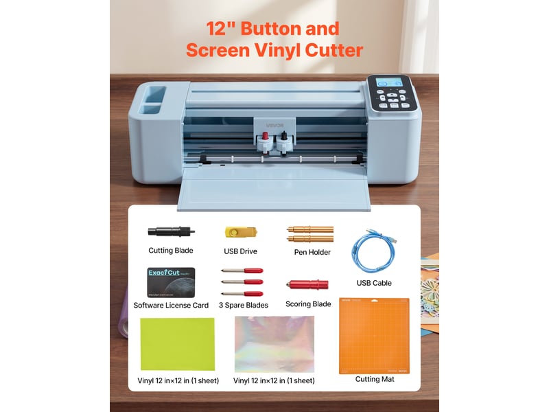 Vevor machine de découpe vinyle de bureau capacité maximale 305 mm scrapbooking - Conforama E