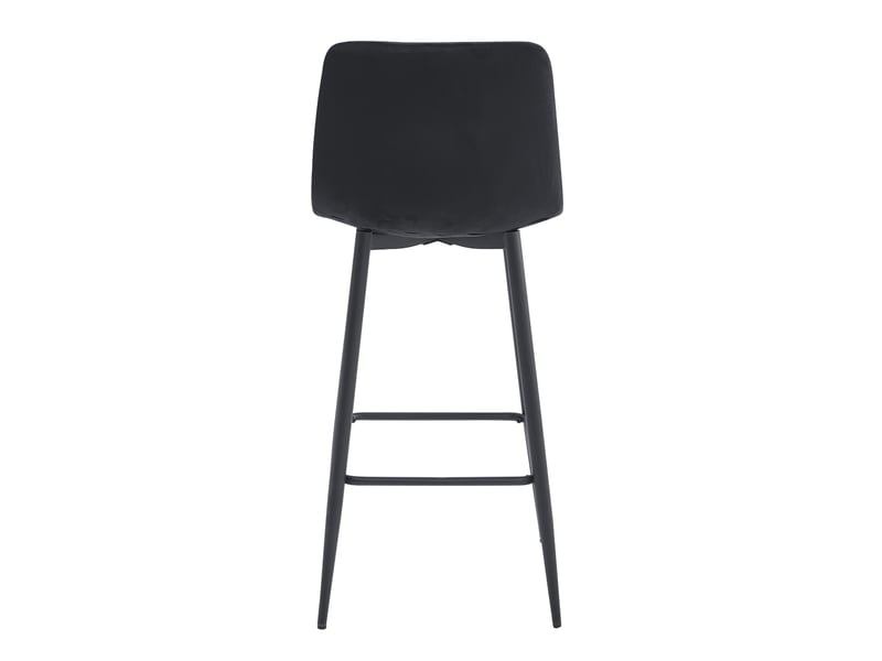  Tabouret de bar - leobert - nado - velours noirpieds noirs  - Conforama D