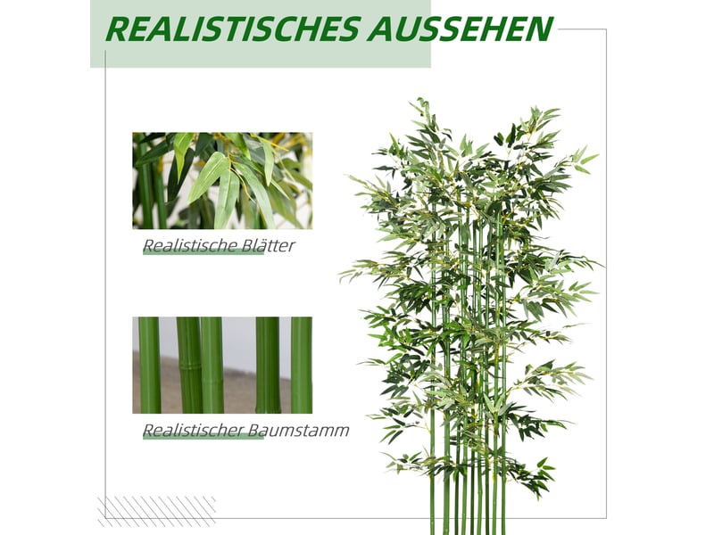  Bambou artificiel 180 cm en pot vert  - Conforama E