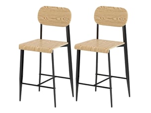 tabouret de bar <strong>HAUSS SPOLE</strong> - naturel hauteur d'assise 66 cm vendu Par paire