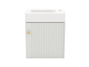 Meuble vasque mural 46 cm avec lavabo intégré pour petite salle de bain