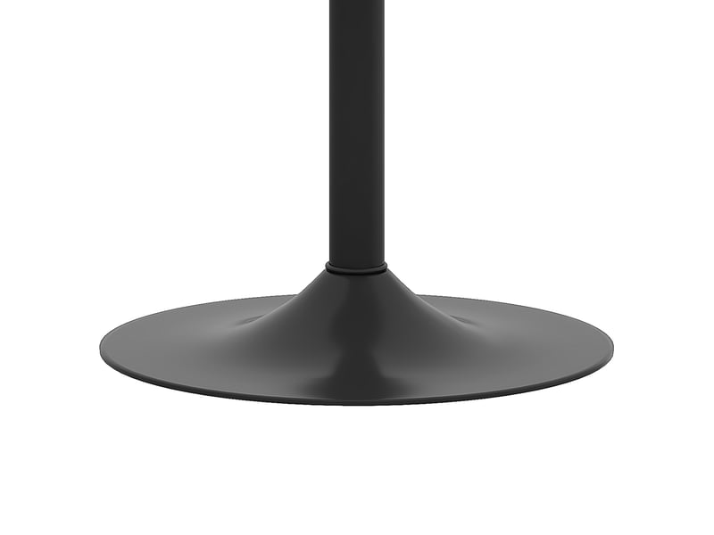 Ensemble bar table ronde en verre ø 89 cm avec 2 tabourets pivotants marron réglables, structure métal noir  - Conforama D