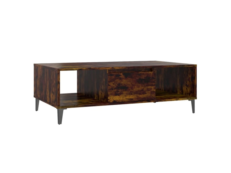  Table basse rectangulaire | table de salon chêne fumé 103,5x60x35 cm bois d'ingénierie  - Conforama A