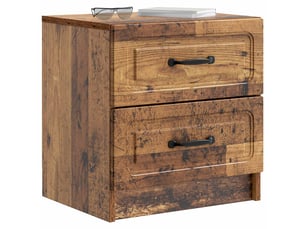 Table de chevet - cabinet de chevet - table de nuit 2 pièces bois ancien 43 x 34,5 x 44,5 cm