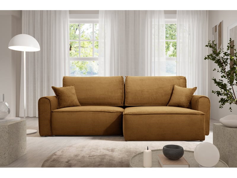  Canapé d'angle convertible martin orange  - Conforama B
