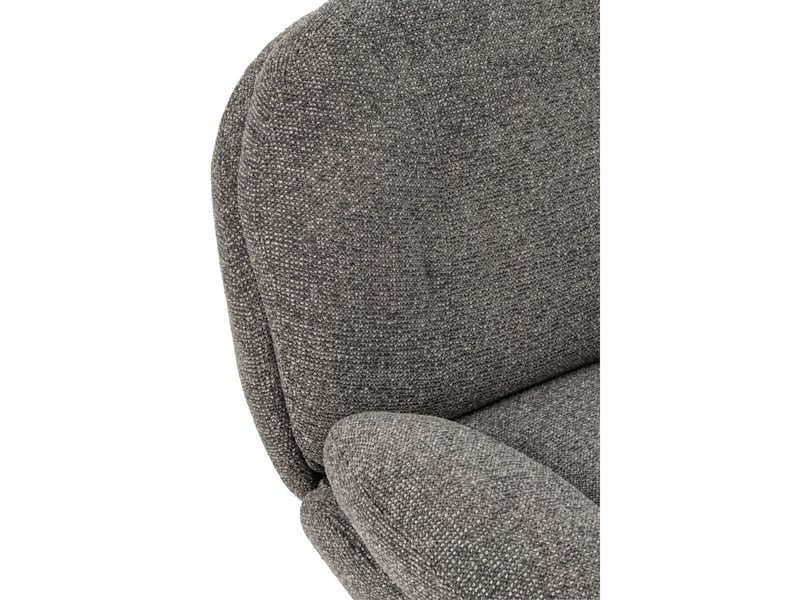  Fauteuil avec pouf repose-pieds helle 88cm gris  - Conforama E