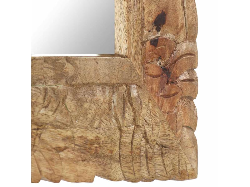  Miroir, miroir décoratif 50x50 cm bois de manguier massif cf62678  - Conforama D