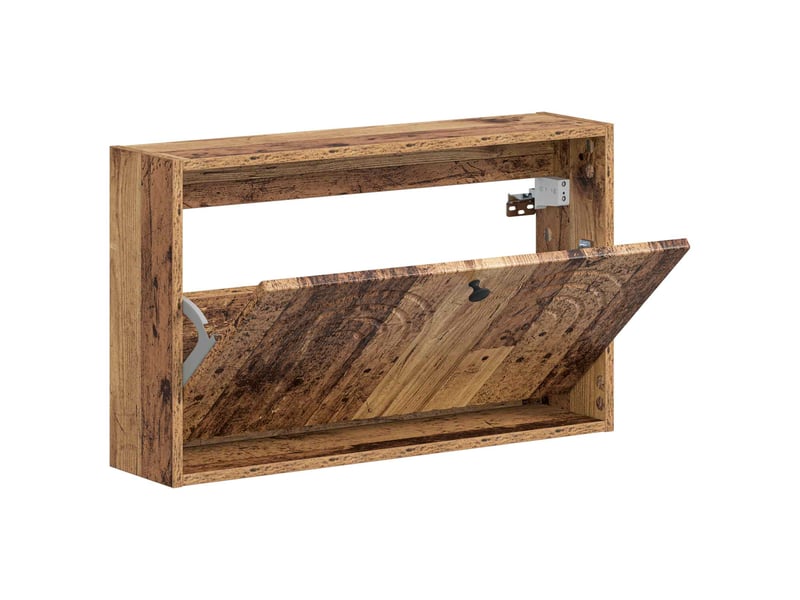  Meuble à chaussures mural, armoire à chaussures alkmaar 71x17x43 cm bois ancien  - Conforama C