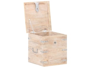Coffre de rangement 40x40x40 cm bois d'acacia solide shl54901
