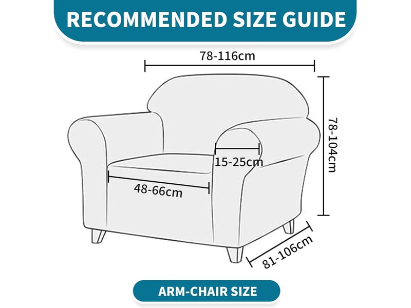  Housse de canapé 1 places extensible housse canapé avec accoudoirs gris foncé  - Conforama B