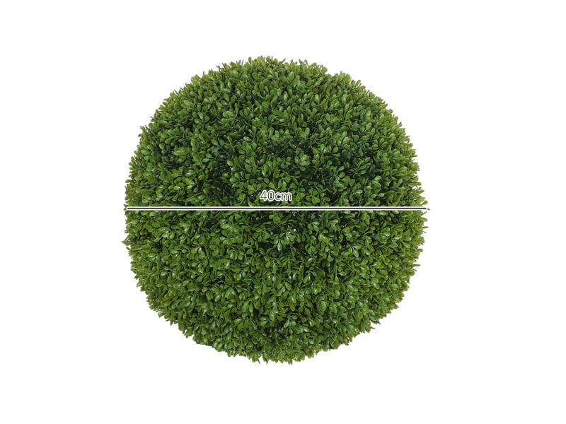  Lot de 2 boules de buis artificiel ø40 cm – vert – décoration intérieure et extérieure en plastique  - Conforama C
