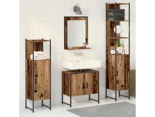 Ensemble de mobilier de salle de bain 4 pc marron cf64523