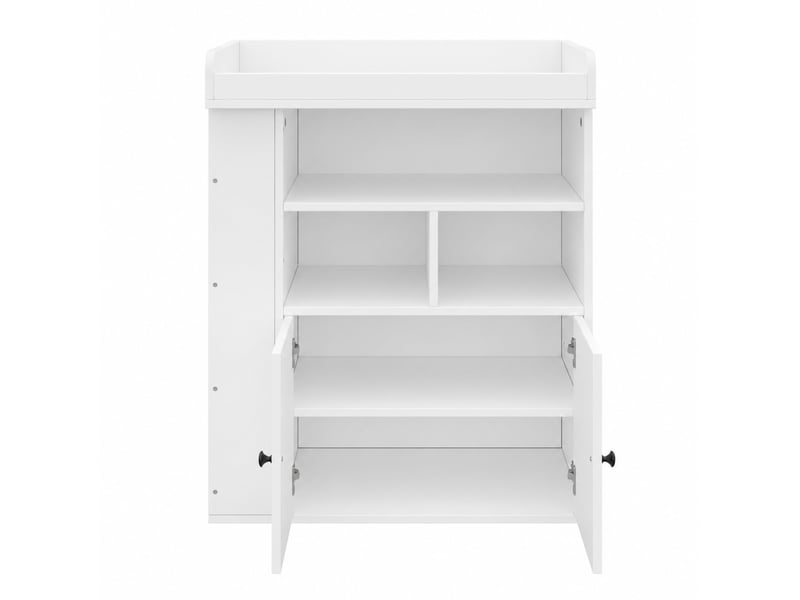  Table à langer bébé 2-en-1 avec rangement 82x50x100 cm en mdf blanc  - Conforama R
