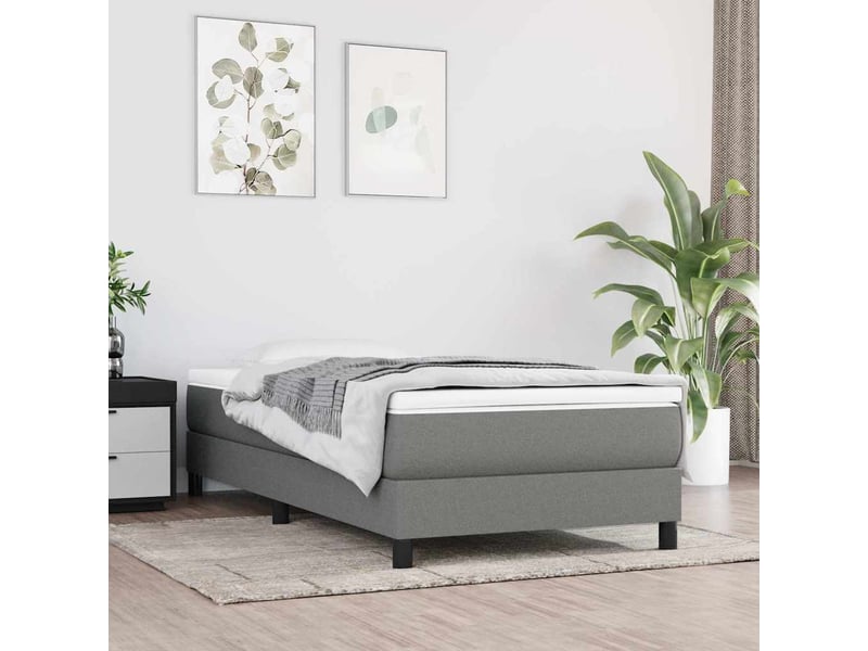 Matelas de lit à ressorts ensachés fermeté moyenne gris foncé 100x200x20 cm - Conforama B