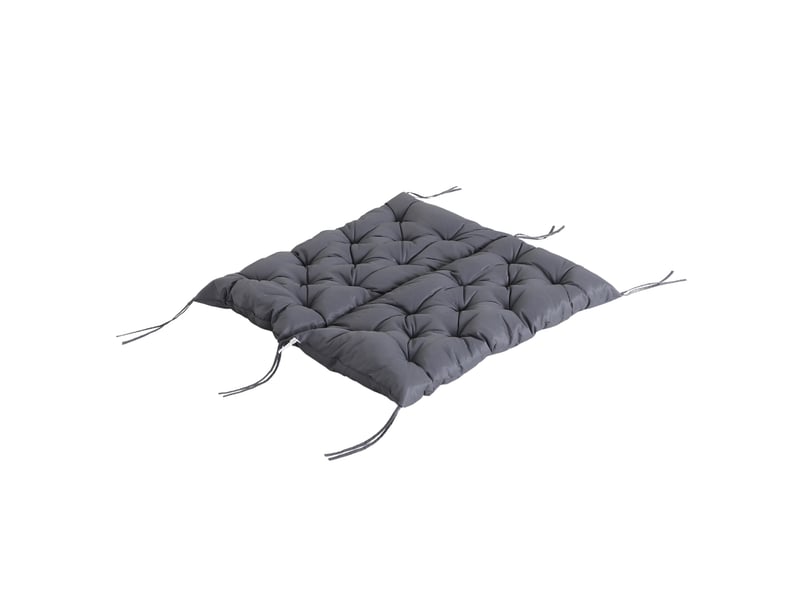  Coussin de banc de jardin 100x98x8 cm avec dossier résistant aux intempéries gris foncé  - Conforama A