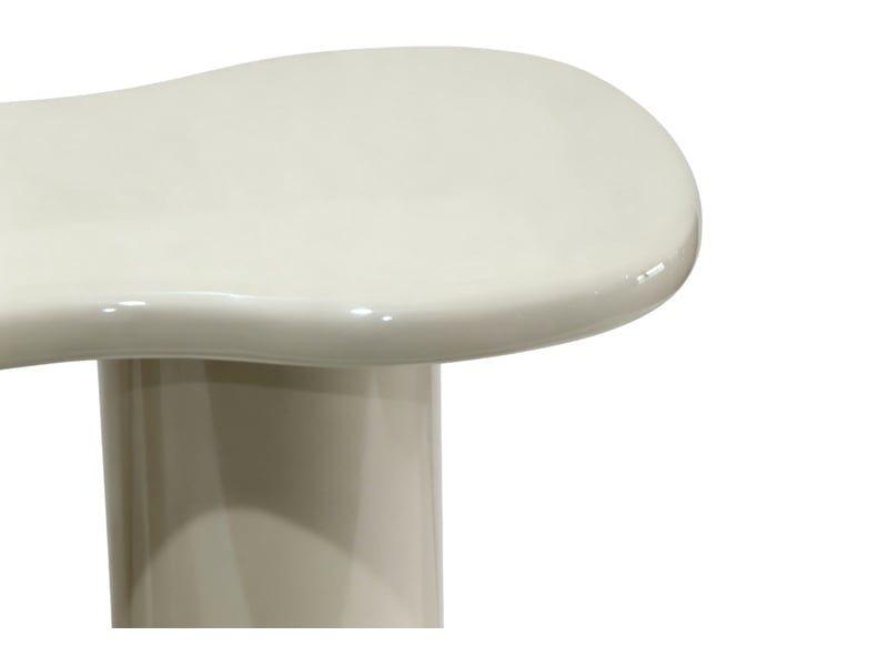  Console en mdf laquée couleur latte crémeuse brillant  - Conforama E