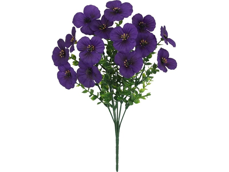  Pièces de fleurs artificielles pour décoration de noël pour la maison et le jardin, décoration de festival pour extérieur et intérieur, jaune  - Conforama A