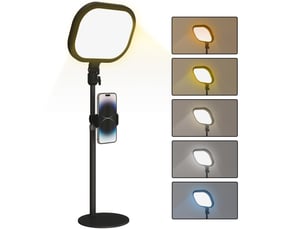 Lampe de bureau led dimmable 5 modes de couleur 10 niveaux de luminosité port usb minuterie support pour téléphone noir