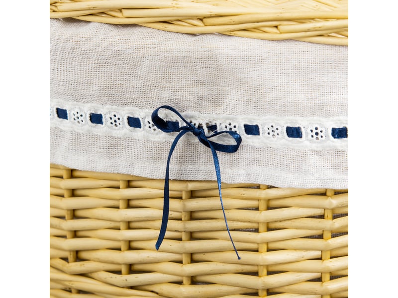  Panier à linge avec couvercle 100 l 51x38x57 cm evryae  - Conforama D