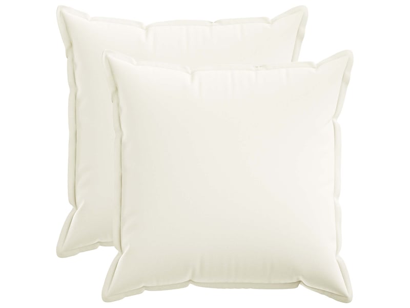  Lot de 2 housses de coussin houten blanc 60 x 60 cm lin synthétique cf49495  - Conforama B