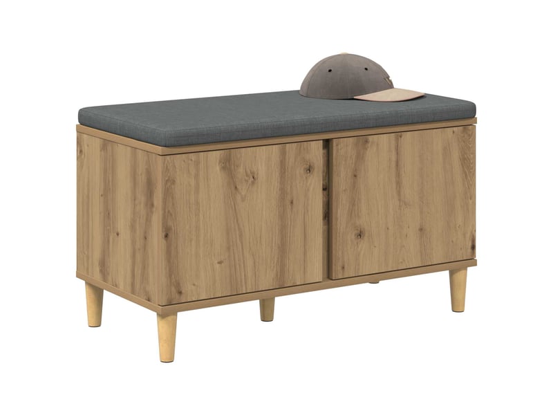  Banc d'entrée, banc interieur chêne artisanal 80x38x46 cm shl52521  - Conforama C