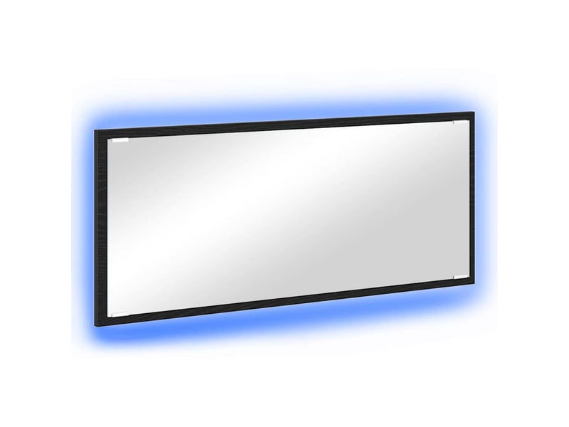 Miroir de salle de bain, miroir de toilette chêne noir 90 x 8,5 x 37 cm bois d'ingénierie cf62662 - Conforama A