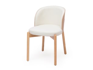 Lot de 6 chaises de salle à manger en bois et lin, 57 x 49 x 74 cm, naturel