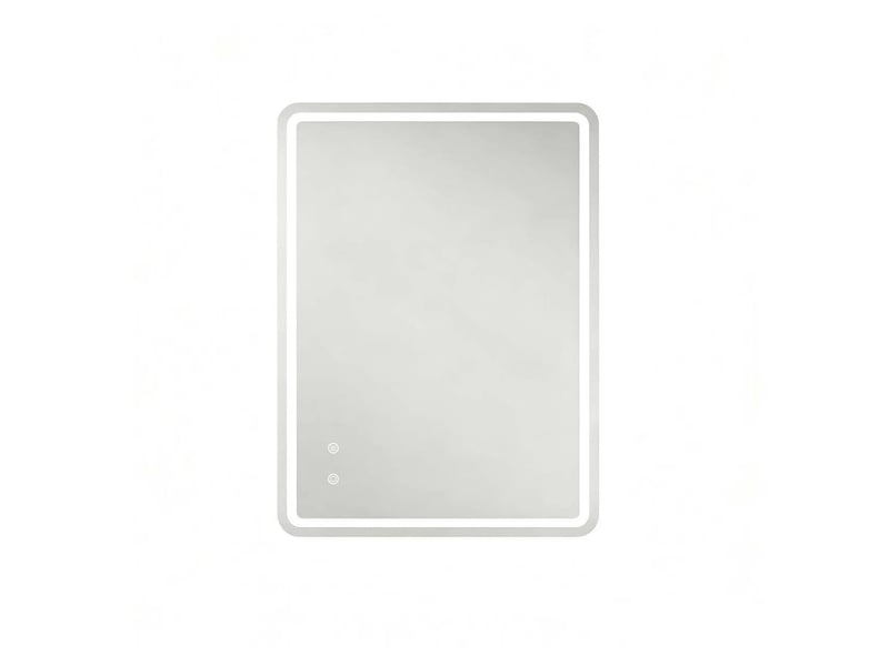  Miroir de salle de bains led 80x60 cm argenté, verre, éclairage réglable et fonction antibuée murale  - Conforama A