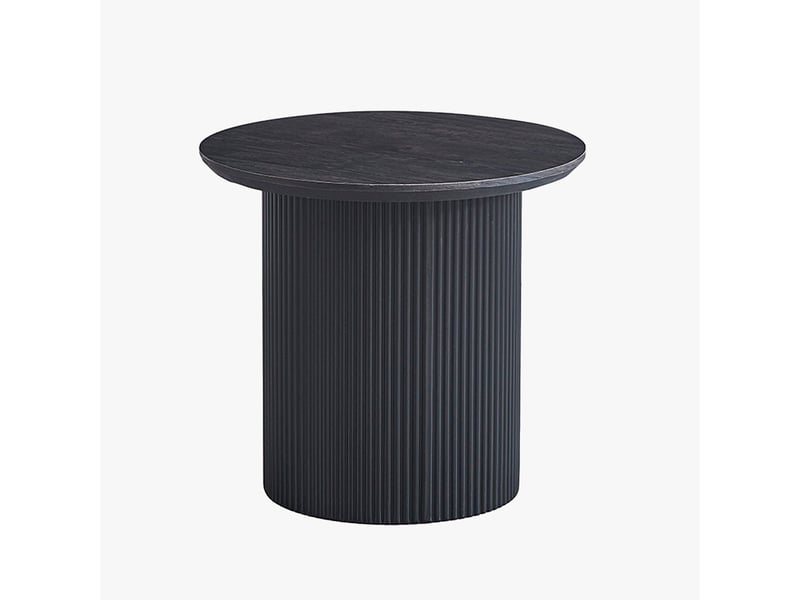  Table basse ronde couleur marron foncé d50 cm  - Conforama A