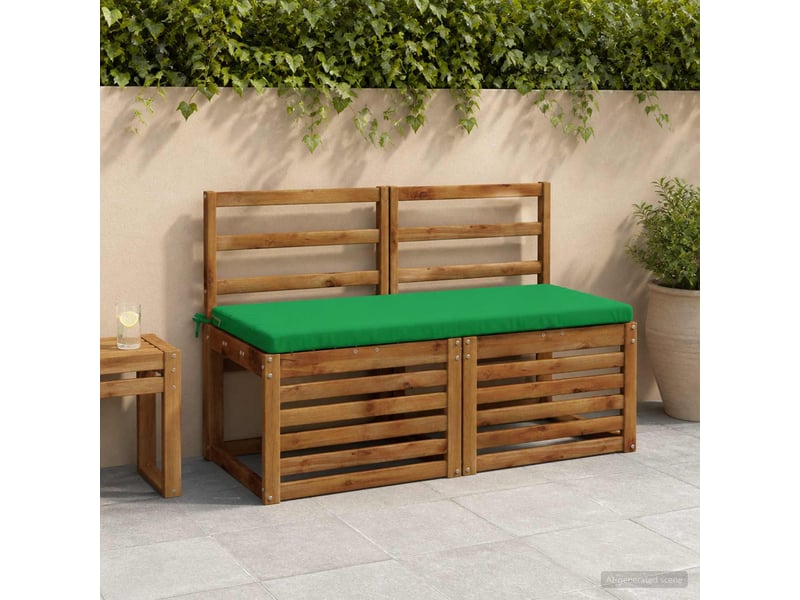  Lot de 2 coussins de banc, coussins d'assise soest 100 % polyester vert cf57534  - Conforama B