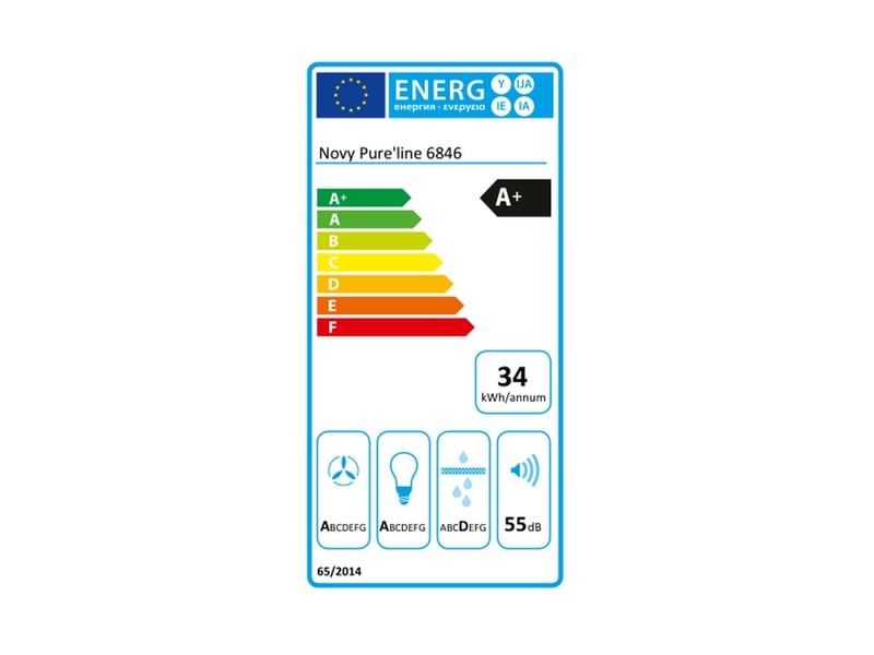 Novy - hotte de plafond 120cm blanc 6846 - novy pureline compact 6846 - Conforama B