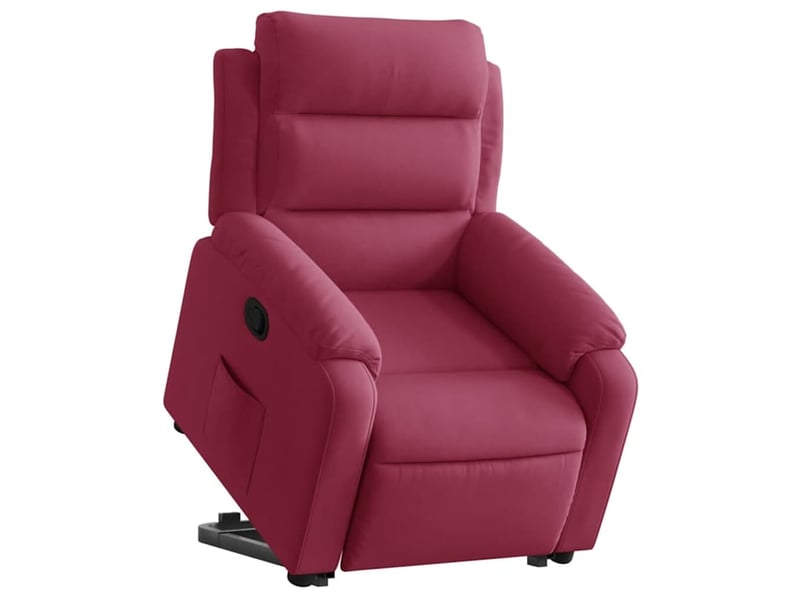  Fauteuil inclinable, fauteuil relax salon rouge bordeaux velours shl94308  - Conforama C