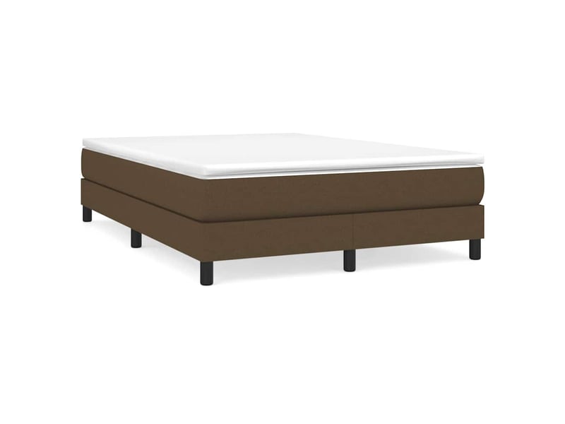  Lit double- lit adulte -  cadre de lit à lattes marron foncé 140x200 cm tissu  - Conforama A