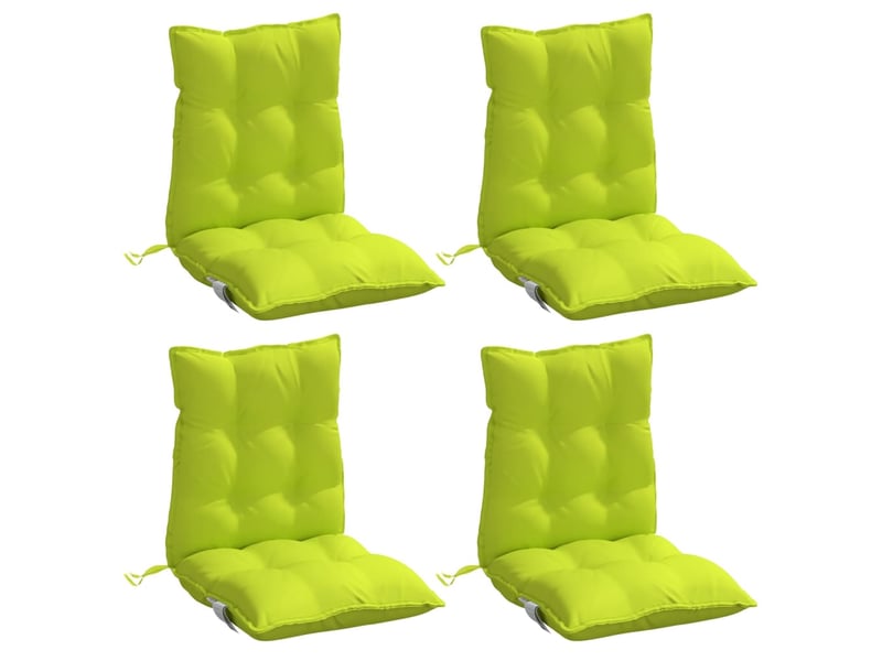  Lot de 4 coussins d'extérieur, coussins de chaise vert vif. 100 x 50 x 7 cm cf56428  - Conforama C