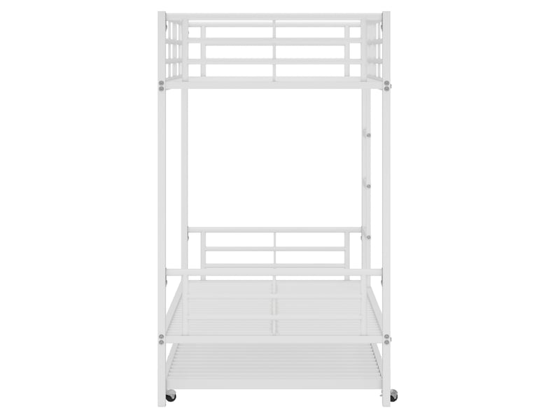  Lit superposé métal blanc - 3 couchages - 90x200cm + lit gigogne 90x190cm - sécurité en747 CYQ-31943132WAA - Conforama W