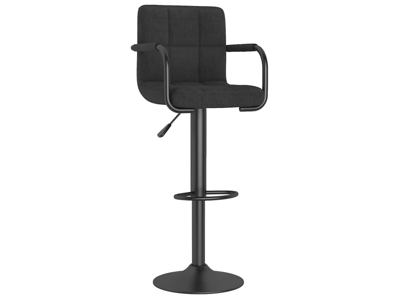 Lot de 2 tabouret de bar, chaise de bar noir tissu shl30048  - Conforama C