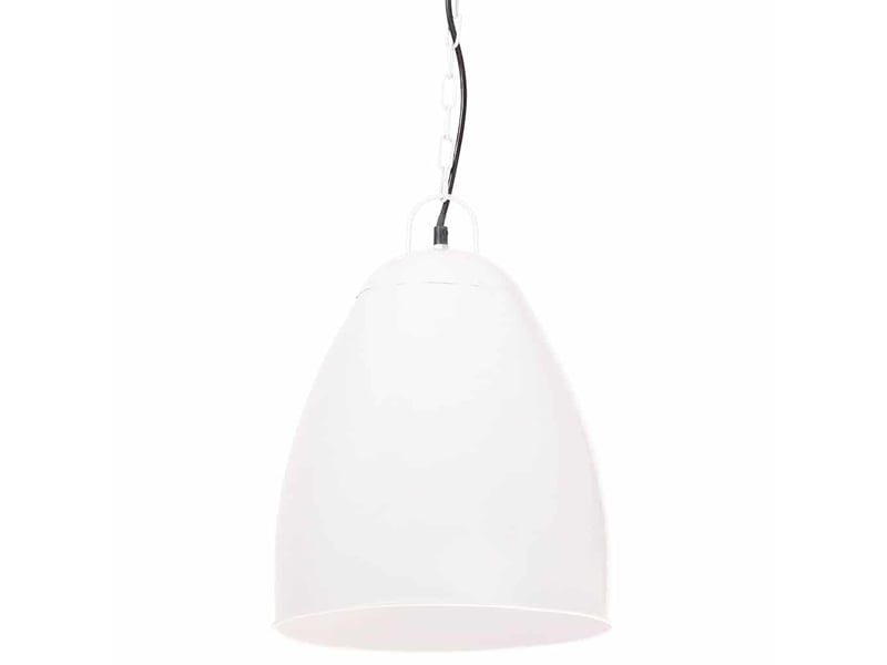  Lampe suspendue, suspension luminaire industrielle 25 w blanc rond 32 cm e27  - Conforama A