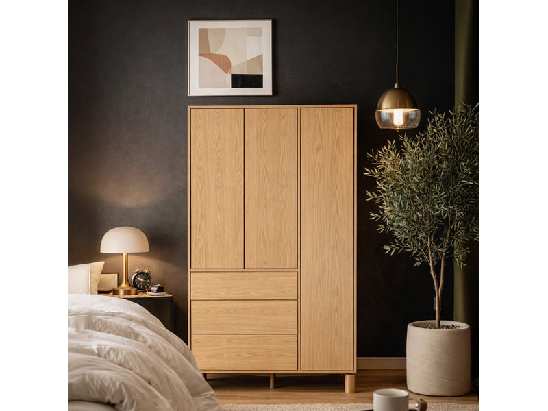  Selsey sanden - armoire - 110 cm - chêne bookmatch Sanden - Conforama B